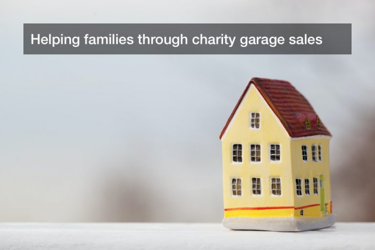 Helping families through charity garage sales