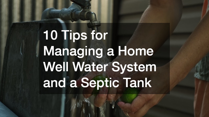 10 Tips for Managing a Home Well Water System and a Septic Tank